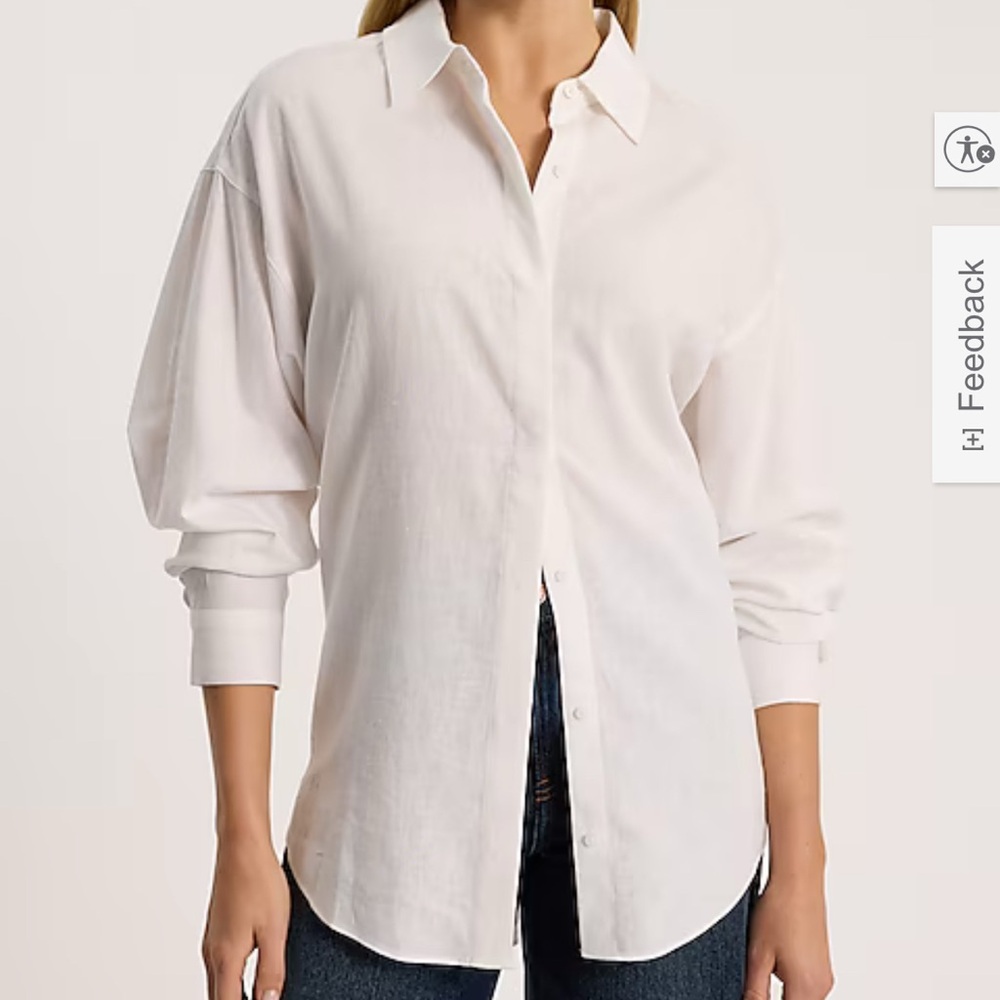 Express White Button Down Shirt